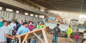 حملة مكثفة لإزالة الإشغالات وإعادة الانضباط المرورى بميدان المرج الجديدة :اليوم السابع