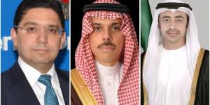 وزير الخارجية السعودي يبحث مع نظيريه الإماراتي والمغربي تطورات المنطقة