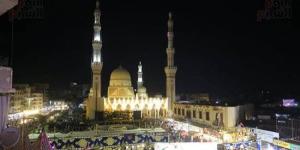 مسجد السيد البدوي يتزين بالأنوار احتفالا في الليلة الختامية لمولده :اليوم السابع