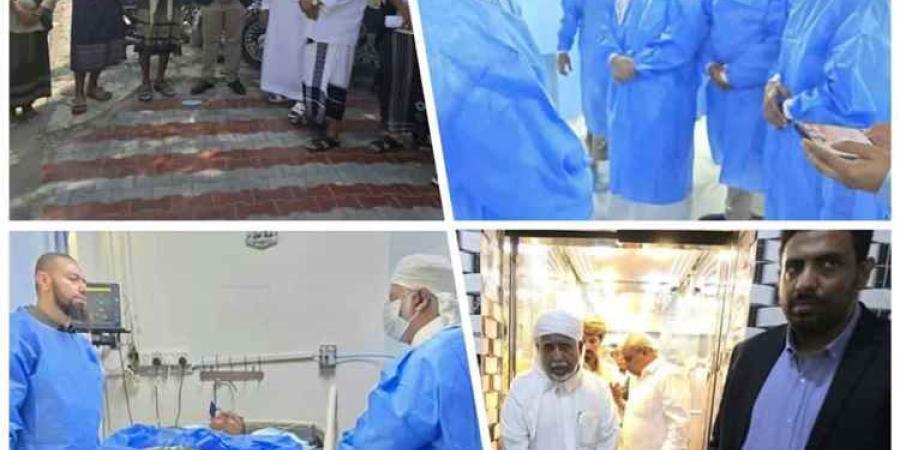 الشيخ البسيري يتفقد جرحى هجوم معسكر العلم في مستشفيات المكلا