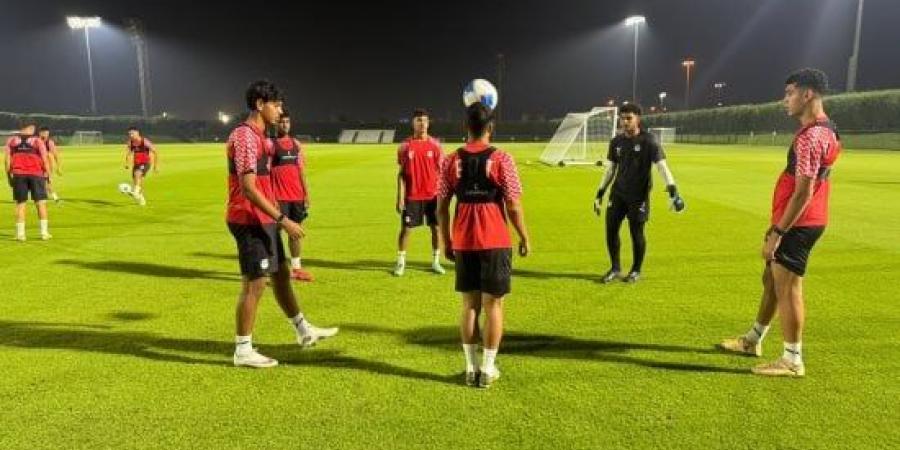 منتخب الناشئين يتدرب استعدادًا لمباراة اليمن بكأس الخليج
