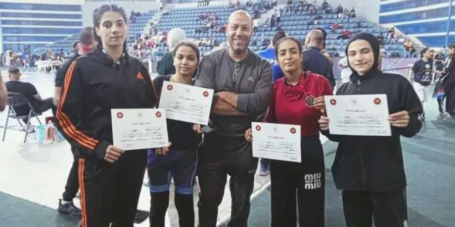 لاعبة الفيوم ضحى أيمن وحميدة عادل تحصلان على المركز الثالث في مصارعة الجمهورية