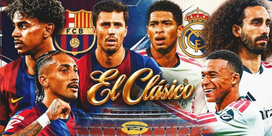 موعد مباراة برشلونة وريال مدريد والقناة الناقلة والمعلق