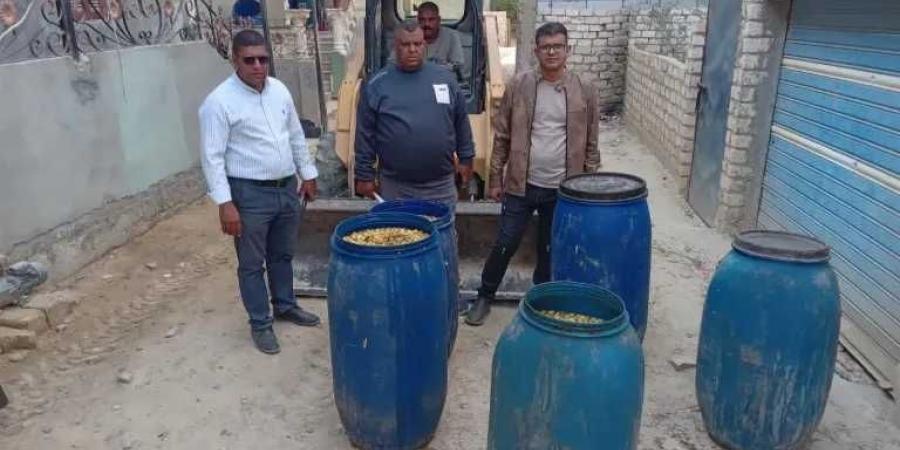 ضبط نصف طن زيتون مخلل فاسد بالفيوم
